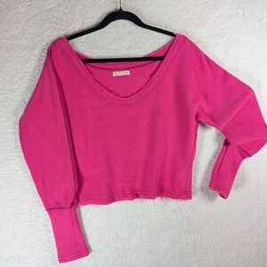 51-We The Free Fuchsia Ribbed Top